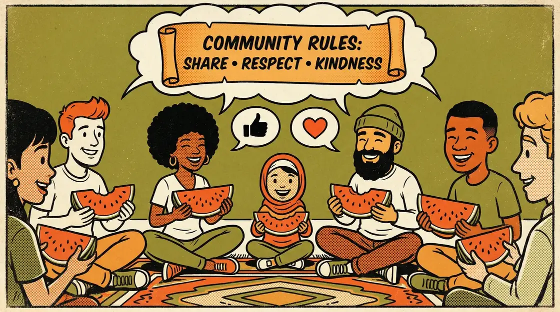 吃瓜网 社区公约漫画插图